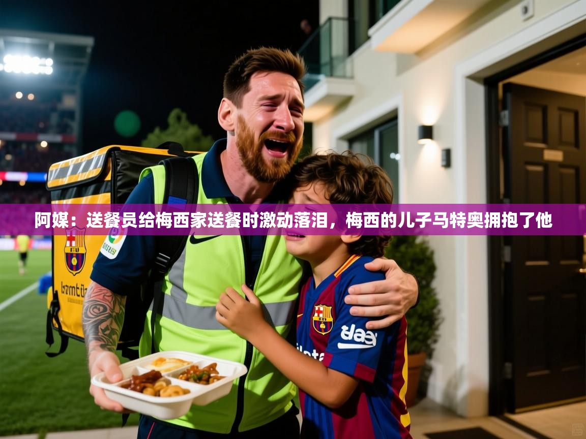 2025华体会体育阿媒:送餐员给梅西家送餐时激动落泪,梅西的儿子马特奥拥抱了他 第1张